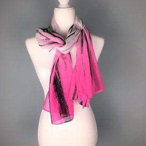Target Pink & Black Tie-Dye Scarf